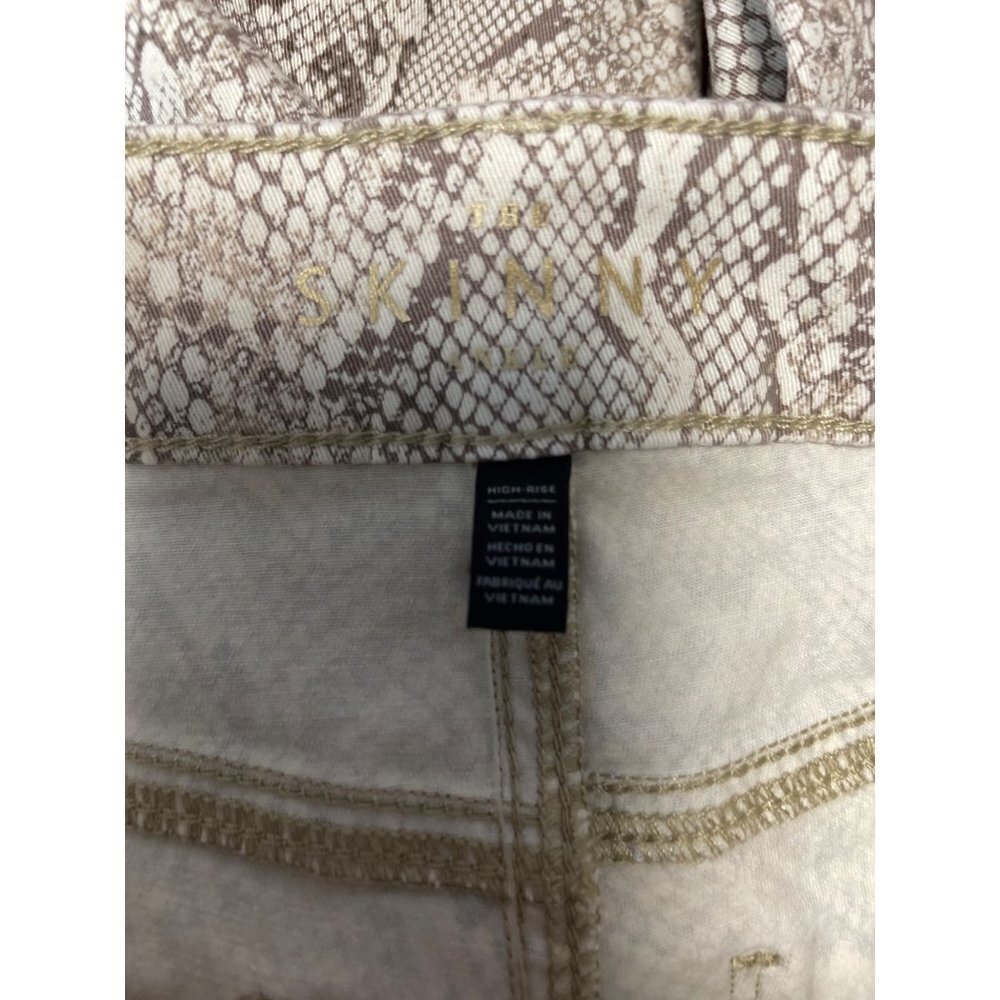 White House Black Market The High Rise Skinny Ankle Snake Pants Size 4L - Picture 7 of 15